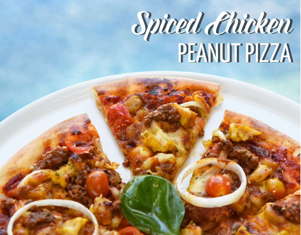 Spiced Chicken Peanut Pizza