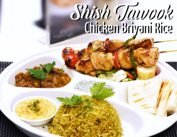 Chicken Shish Tawook With Briyani Rice Chicken Shish Tawook With Briyani Rice