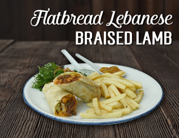 Flatbread Lebanese Braised Lamb Flatbread Lebanese Braised Lamb